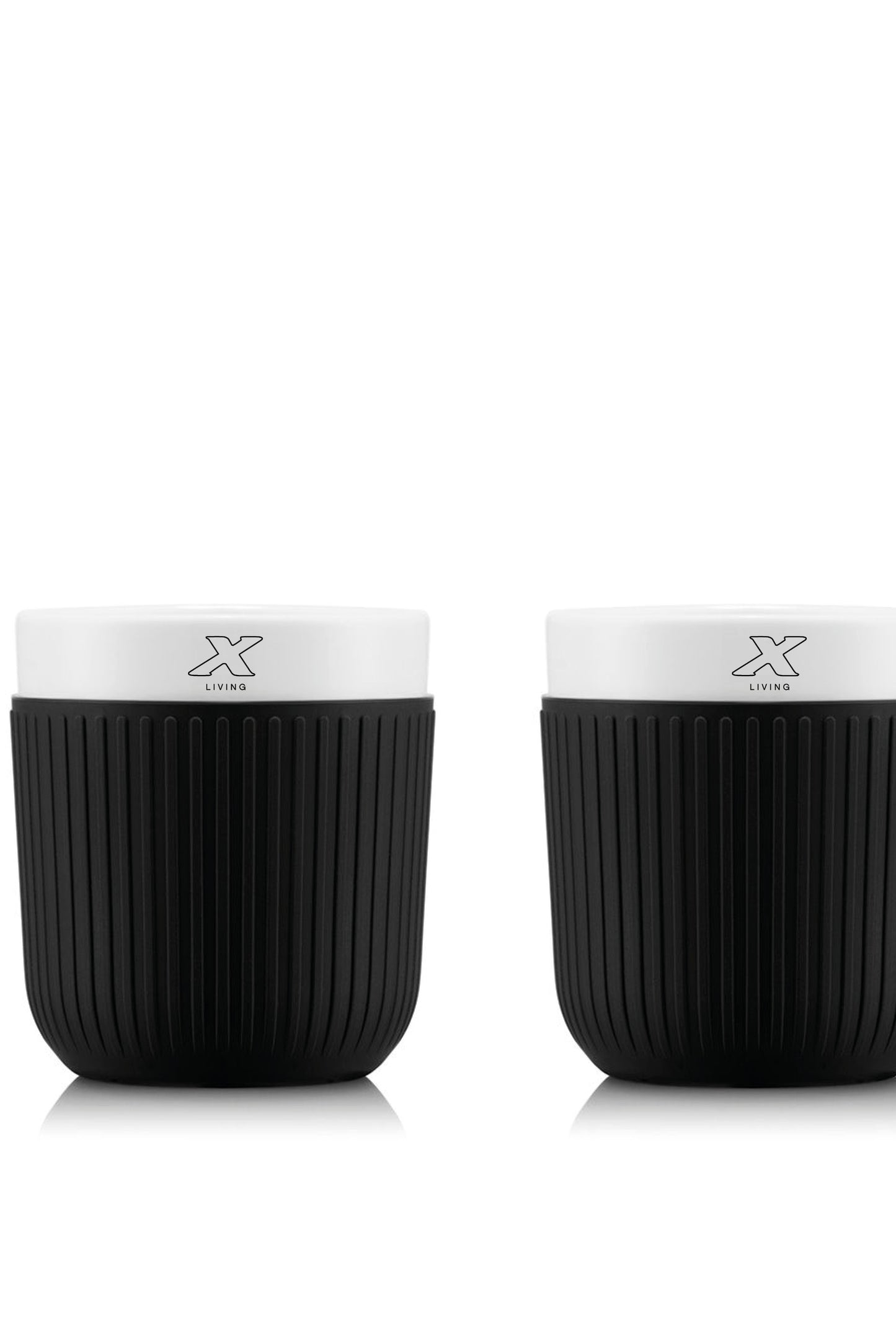 Mug with silicone sleeve - Black (2pcs.)