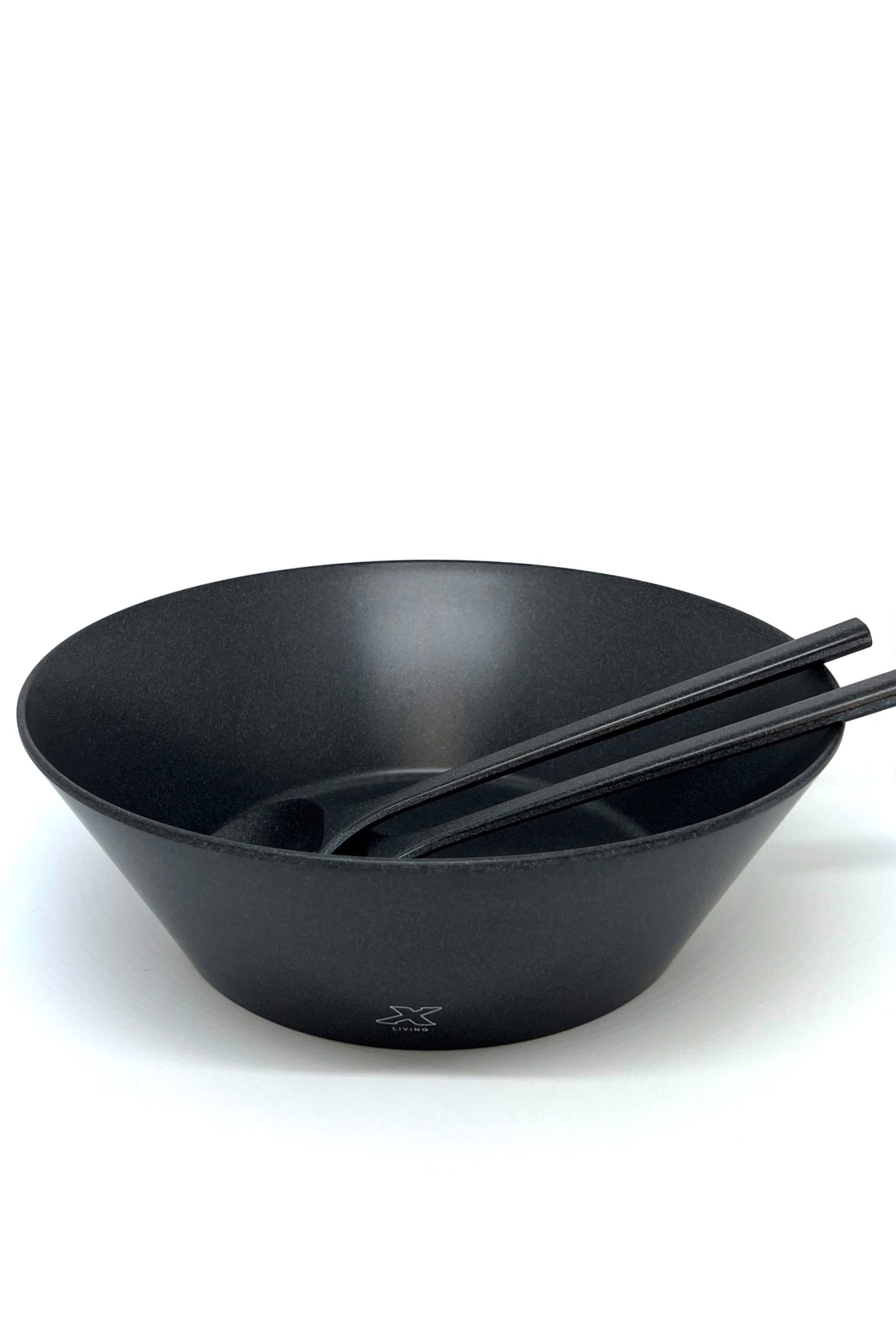 Salad serving set - Pebble black