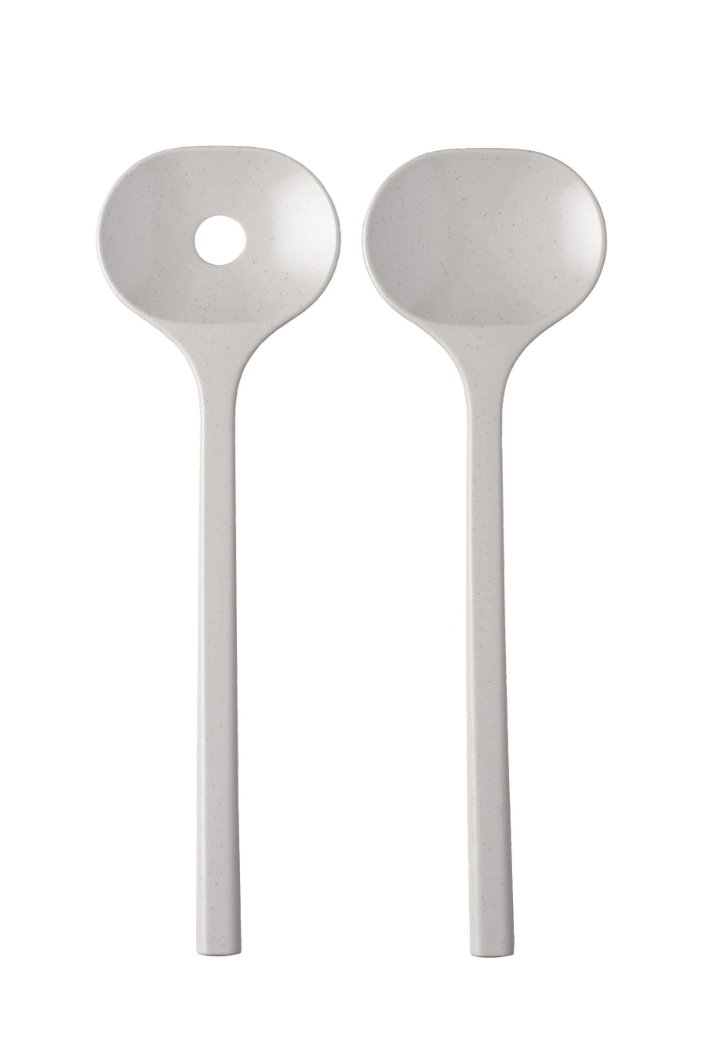 Salad serving set - Pebble white