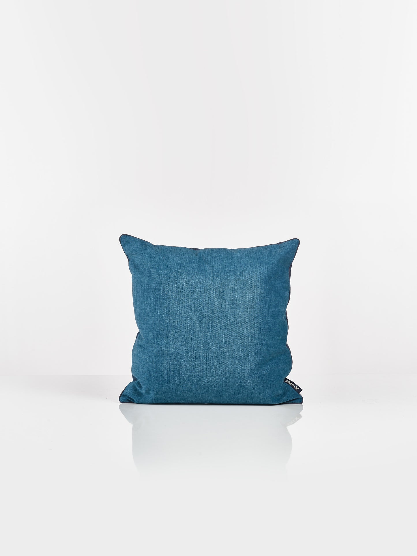KATHRINE Brushed cotton decorative cushion - Deep Blue / Petroleum Blue (42x42)