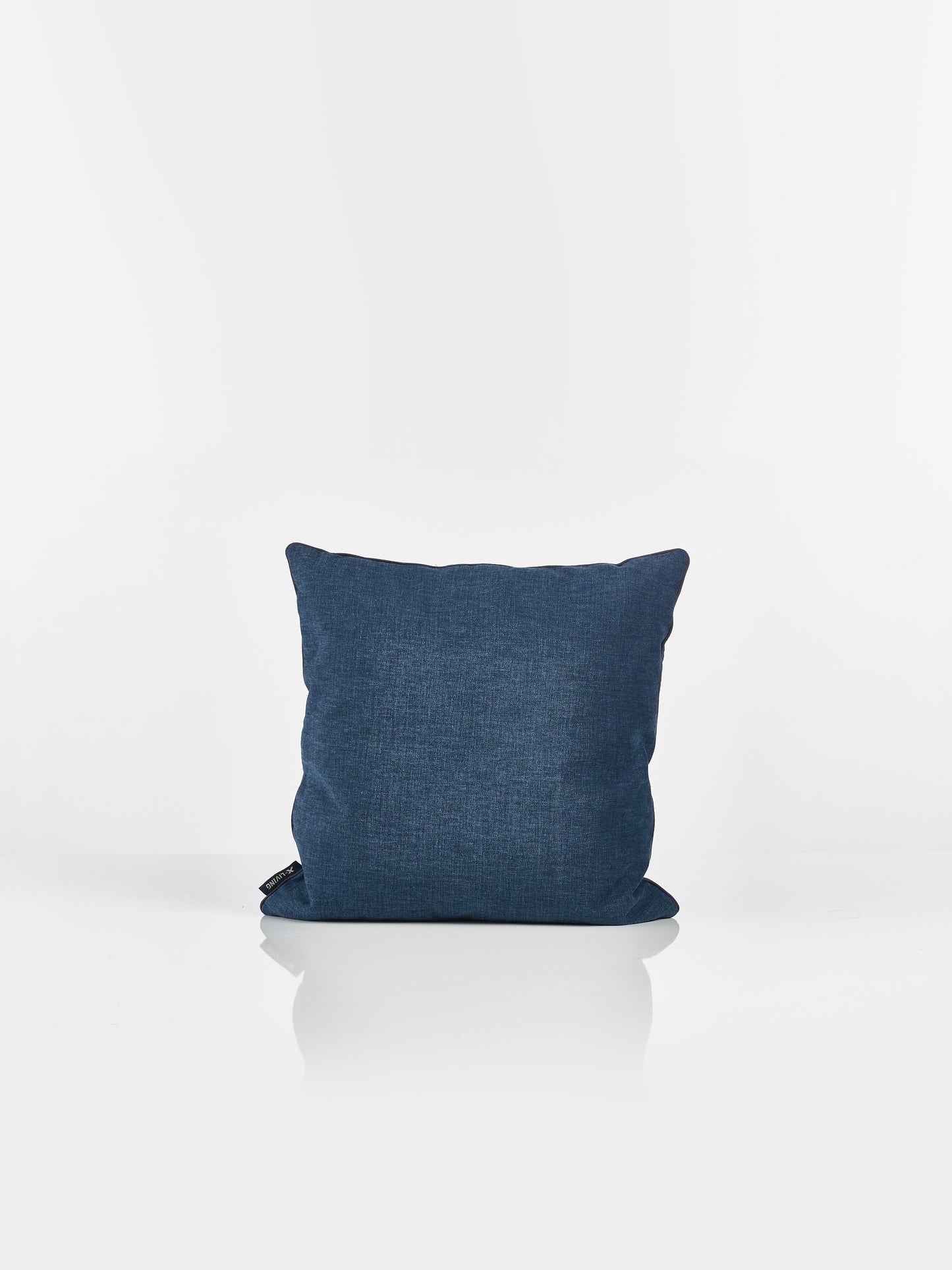 KATHRINE Brushed cotton decorative cushion - Deep Blue / Petroleum Blue (42x42)