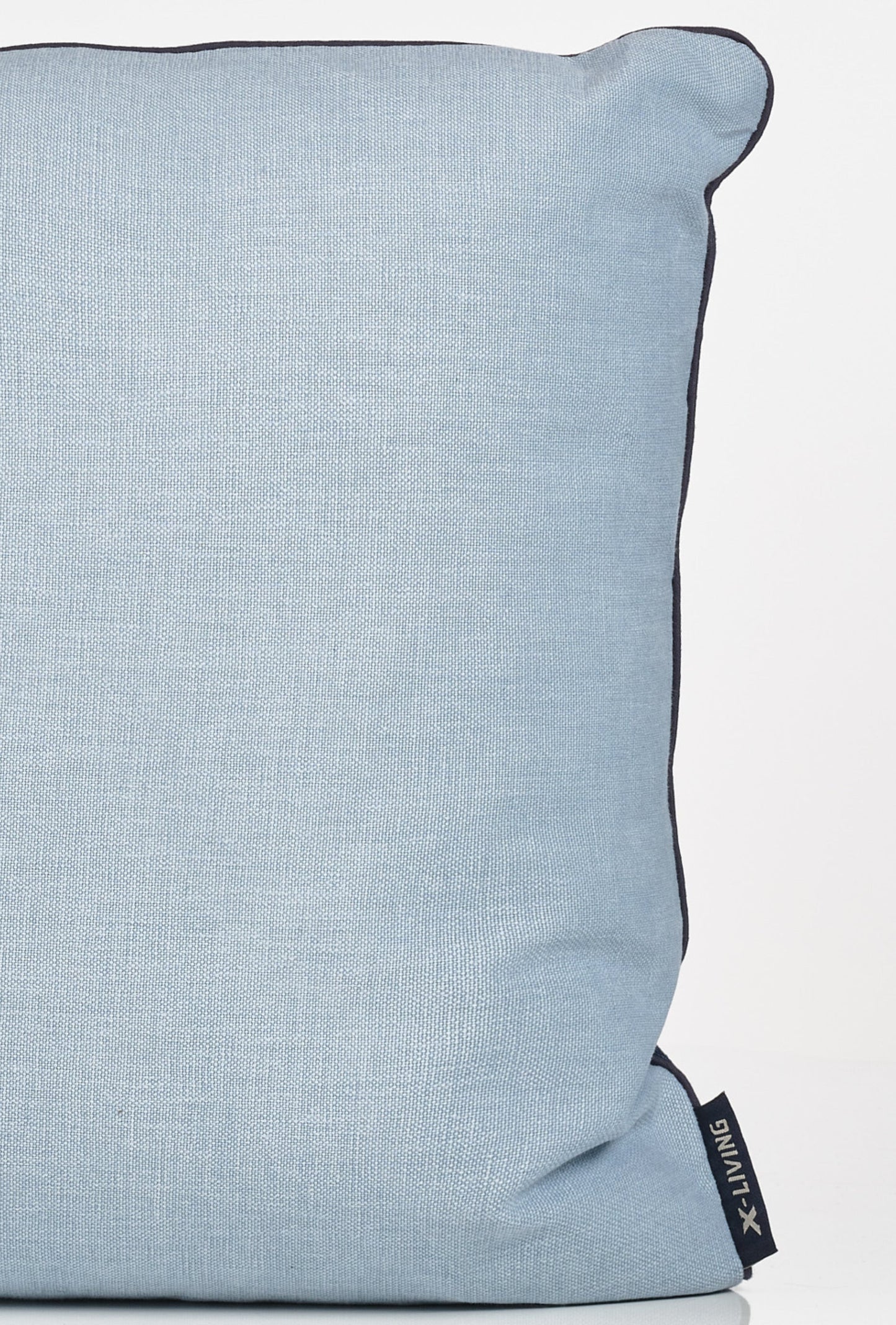 KATHRINE Brushed cotton decorative cushion - Deep Blue / Light Blue (42x42)