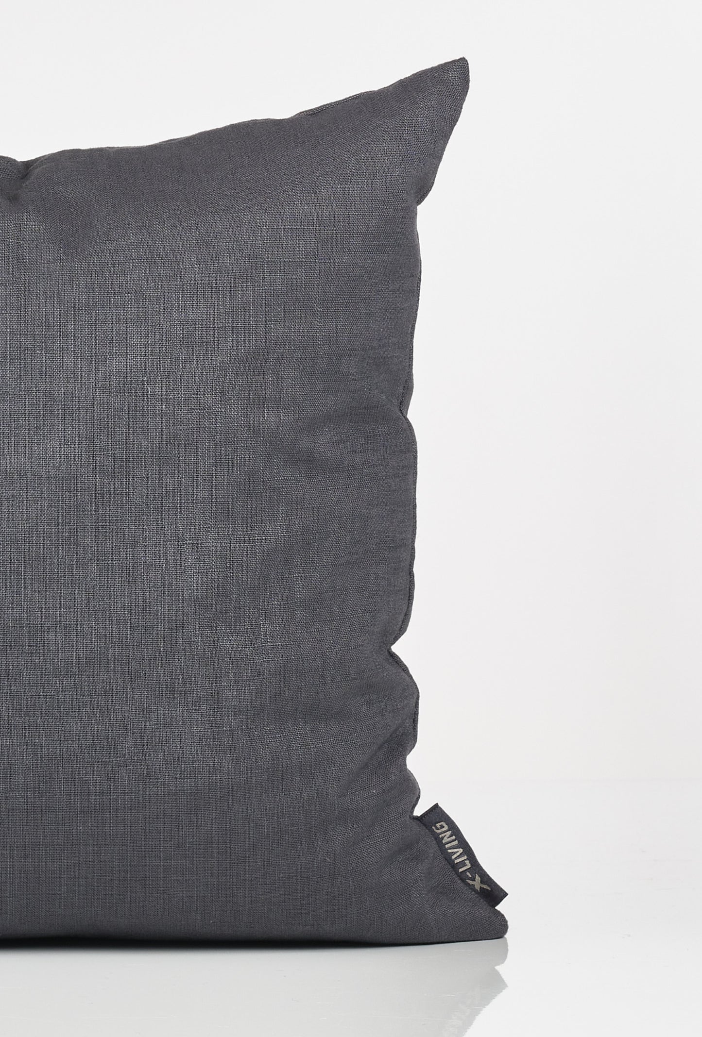 MARIE Decorative linen cushion - Dark Grey (42x42)