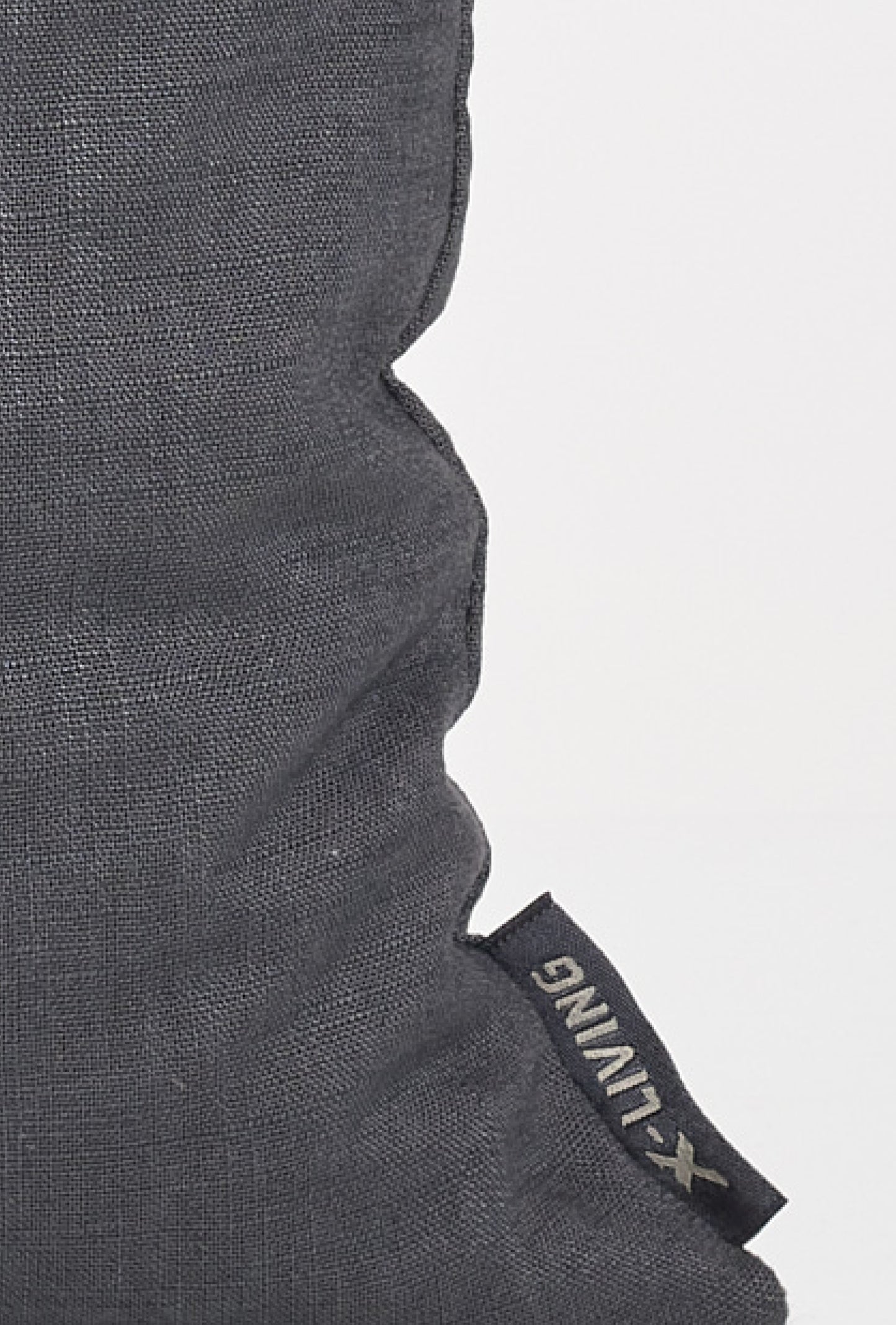 MARIE Decorative linen cushion - Dark Grey (42x42)
