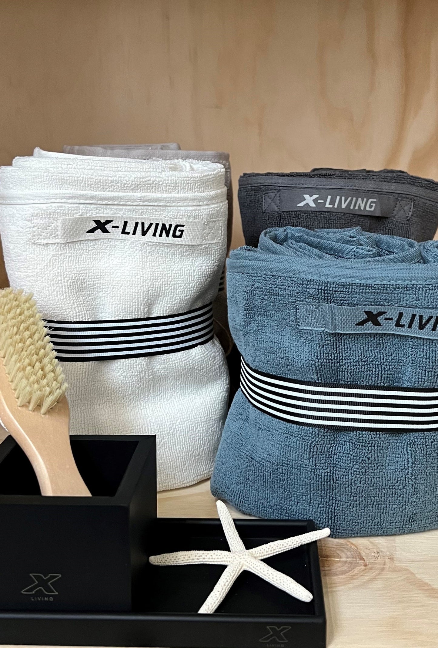 Calm towel To go - Grey Blue (60x120)