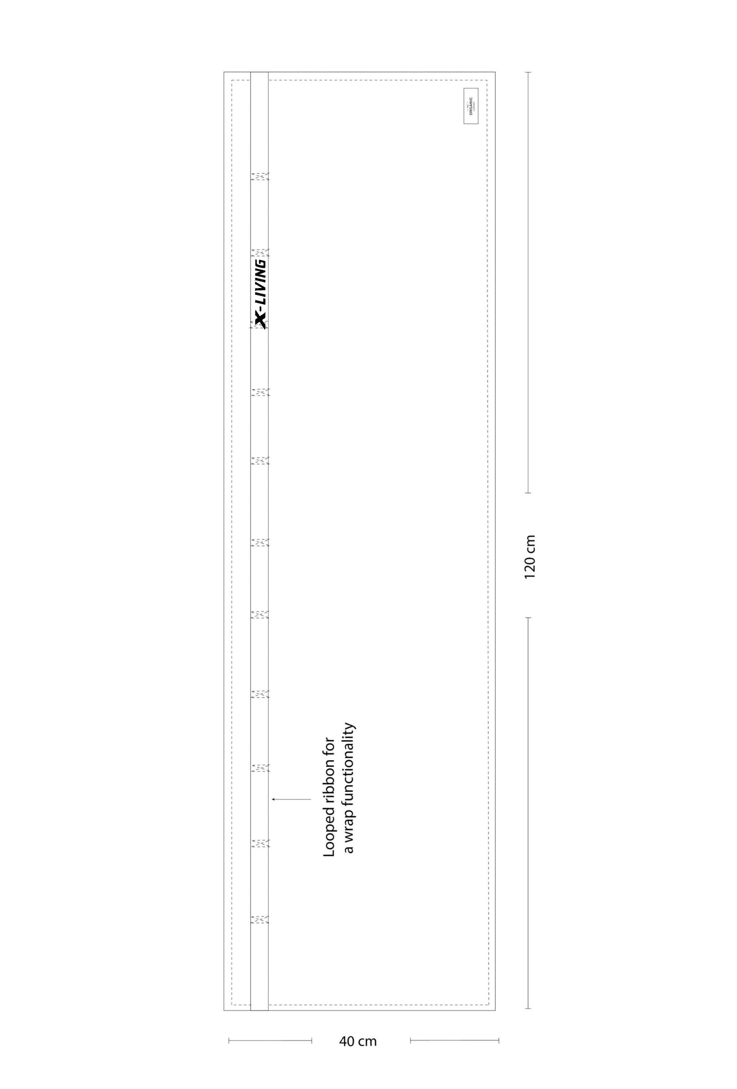 Hand hair towel - Grey Blue Stone (120x40)