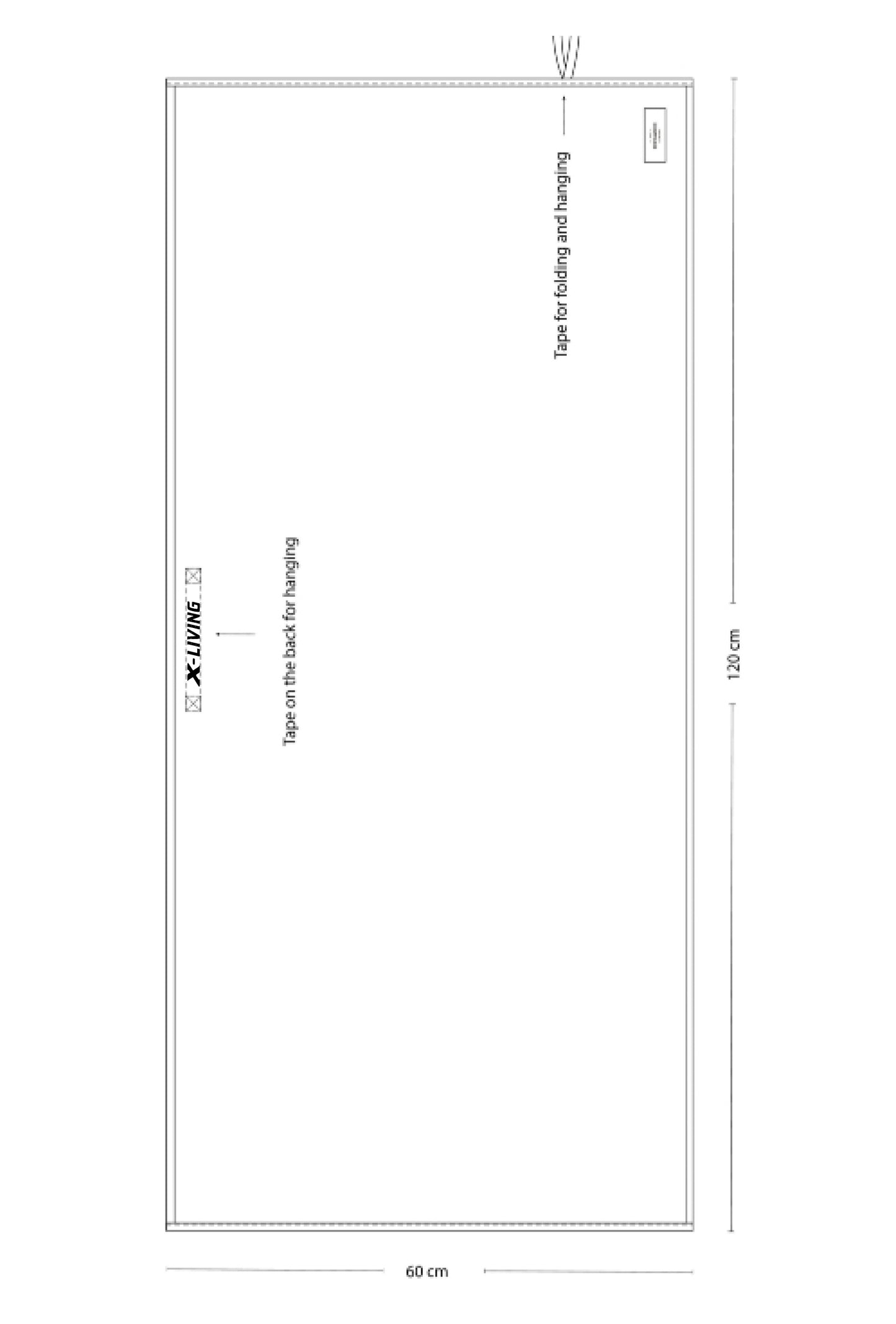 Calm towel To go - Dark Grey (60x120)