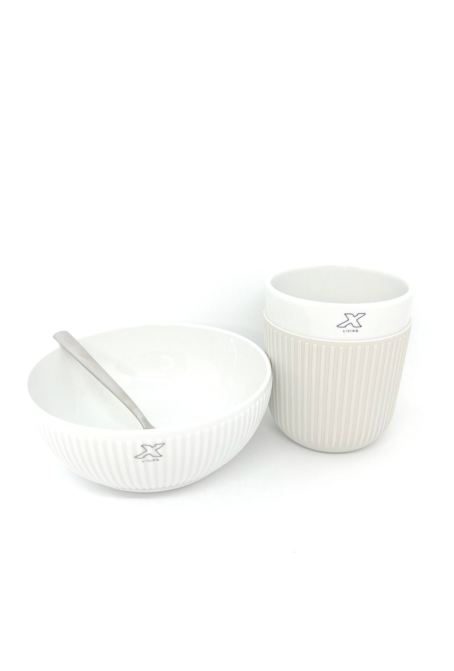 Mug with silicone sleeve - White (2pcs.)