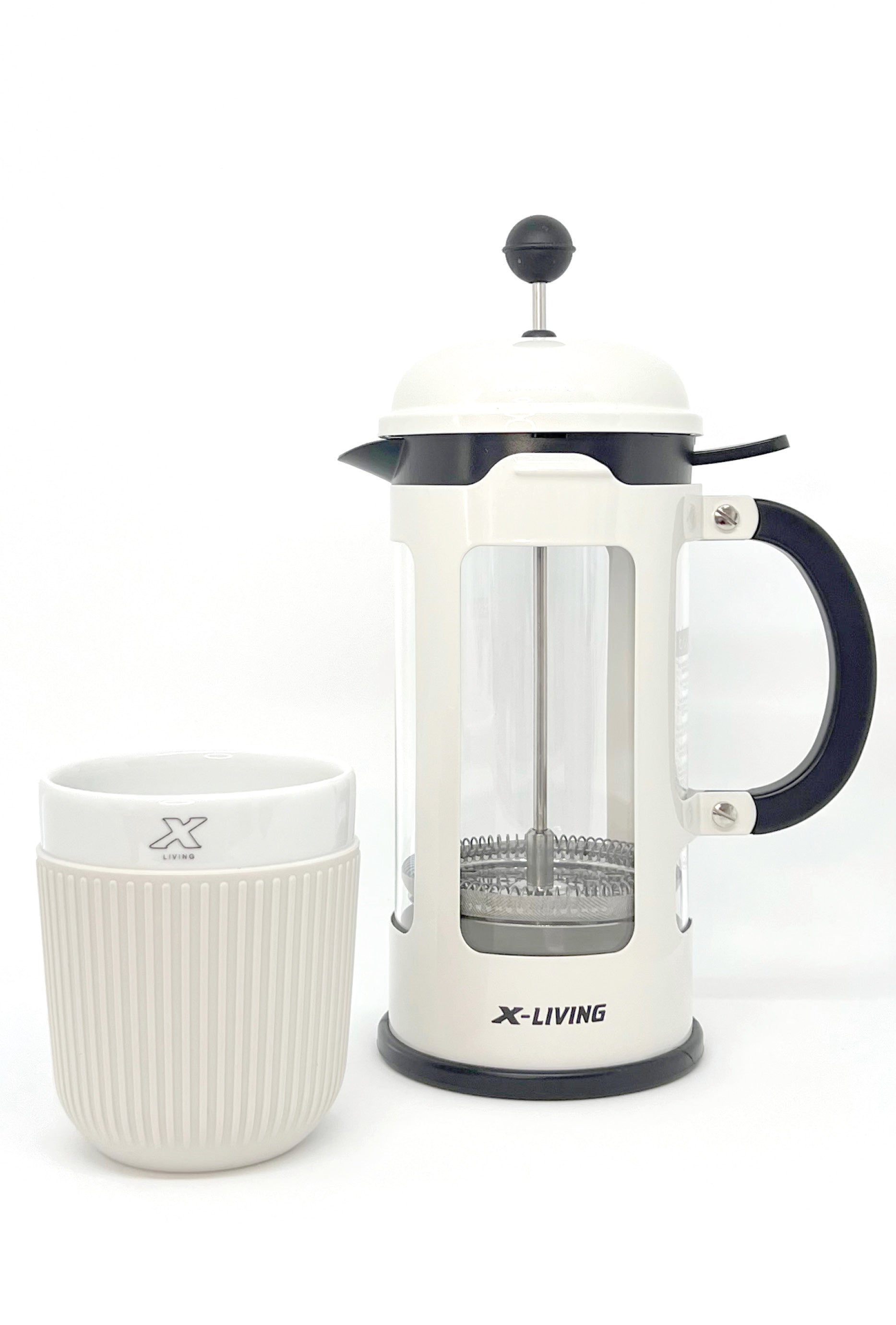 white coffee french press