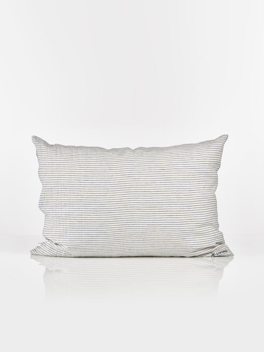 GUSTAV Headboard Fossflake pillow - Grey Stripes (50x70)