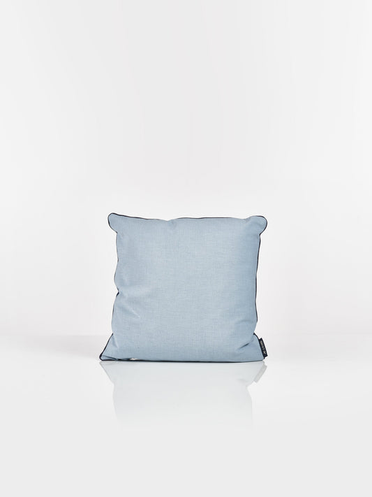 KATHRINE Brushed cotton decorative cushion - Deep Blue / Light Blue (42x42)