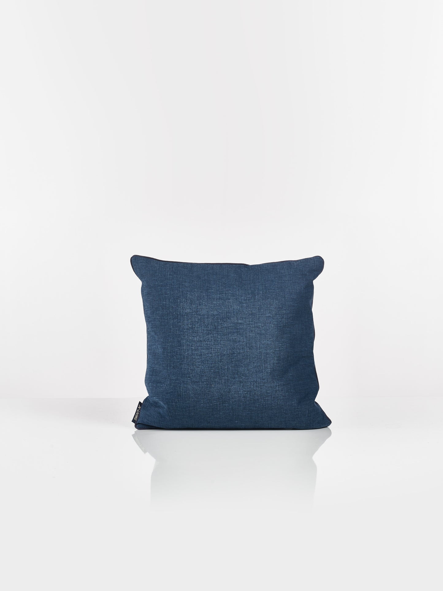 KATHRINE Brushed cotton decorative cushion - Deep Blue / Light Blue (42x42)