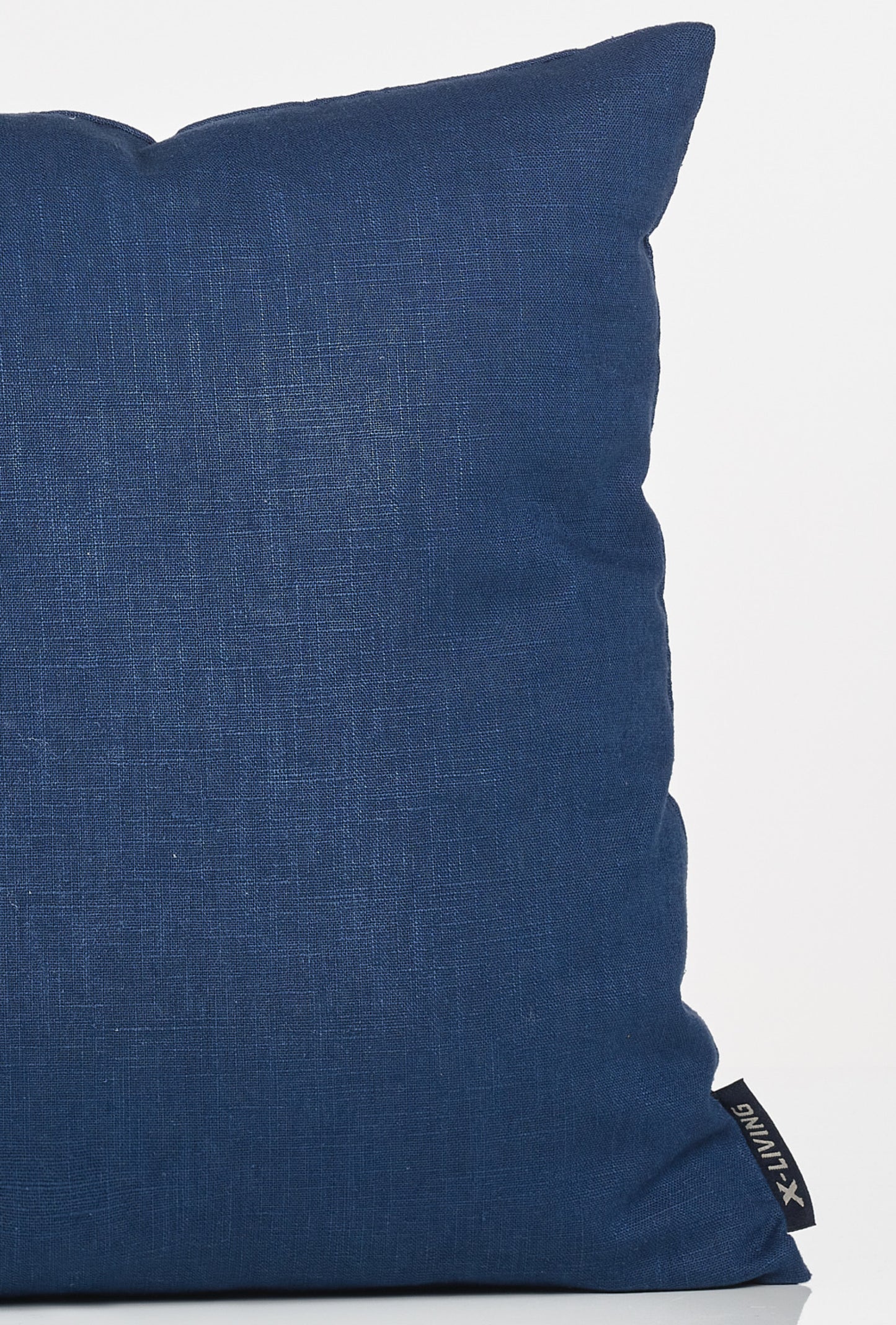 KATHRINE Brushed cotton decorative cushion - Deep Blue / Petroleum Blue (42x42)